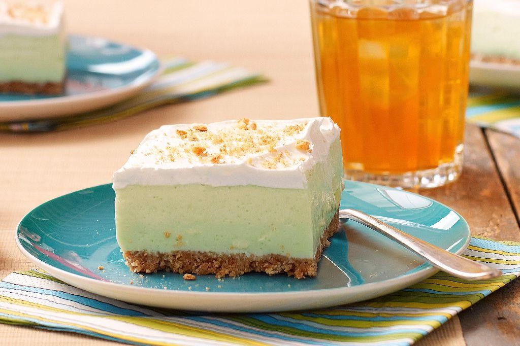 Creamy Lime Jello Cheesecake Squares