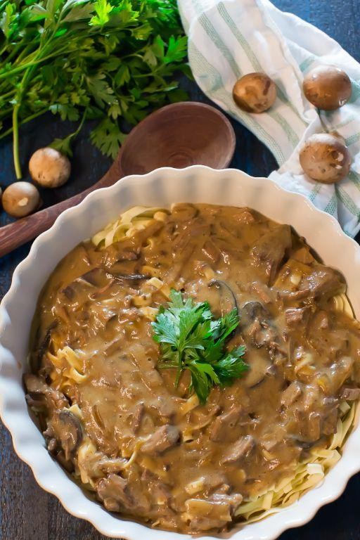 Creamy London Broil Stroganoff