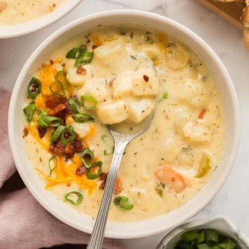 Creamy Loofah and Potato Soup