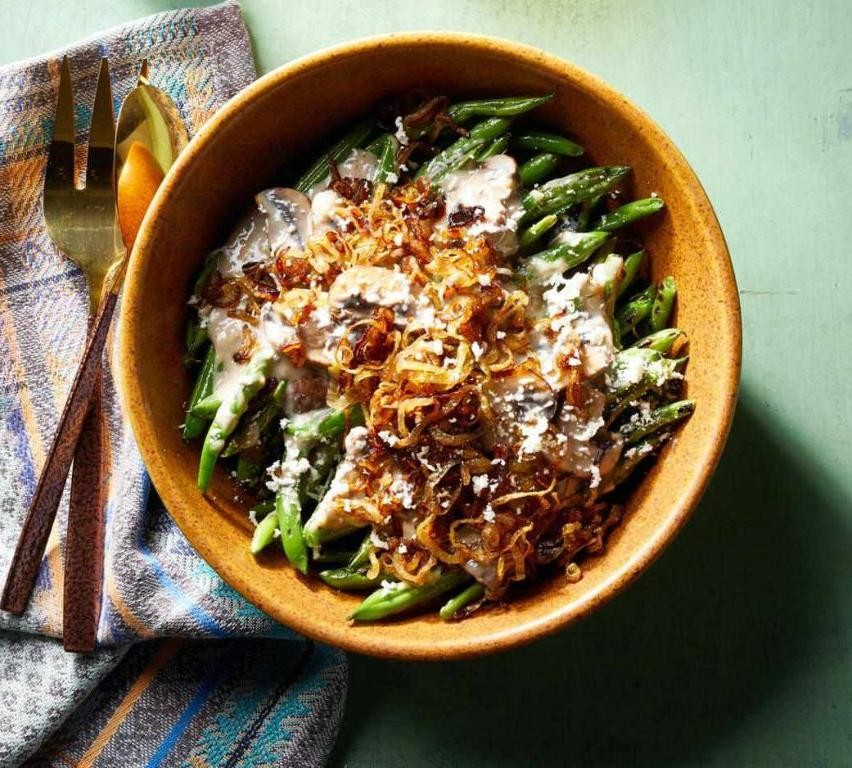 Creamy Mushroom and Green Bean Medley