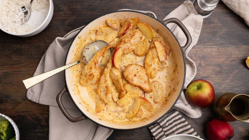 Creamy Mustard Chicken Stew with Apples