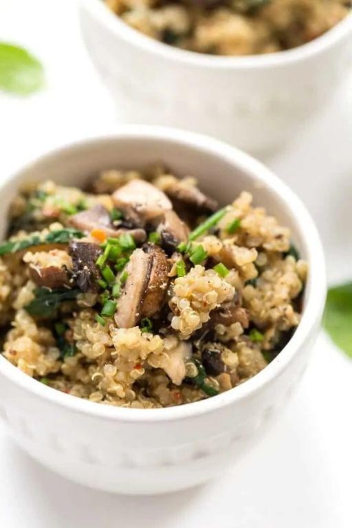 Creamy One Pot Mushroom Quinoa Risotto