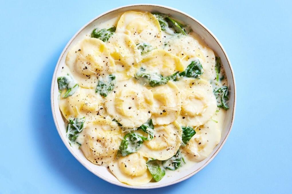 Creamy Parmesan Chicken and Spinach Ravioli