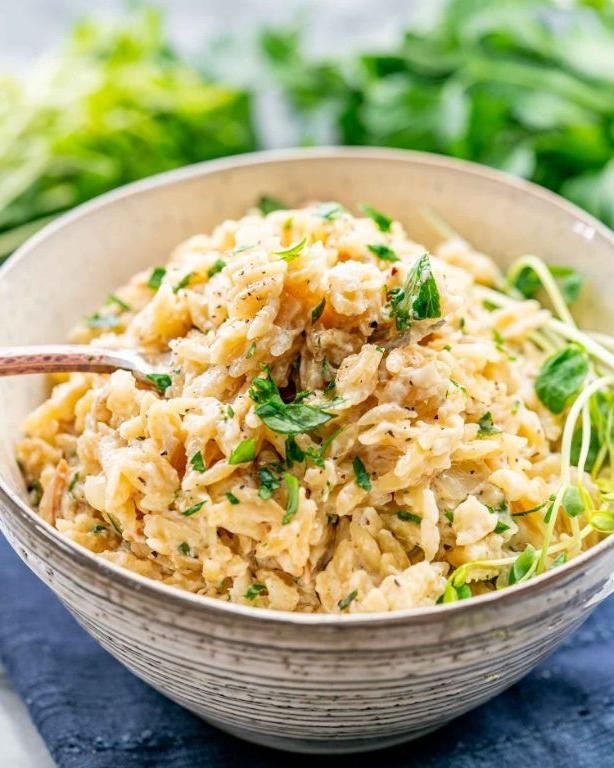 Creamy Parmesan and Garlic Orzo