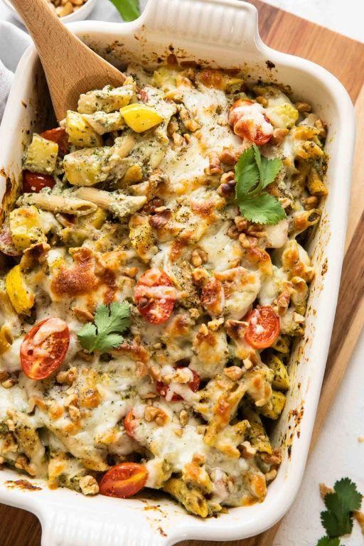 Creamy Pesto Chicken Casserole