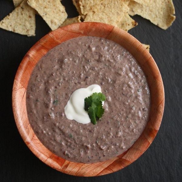 Creamy Refried Black Bean Dip
