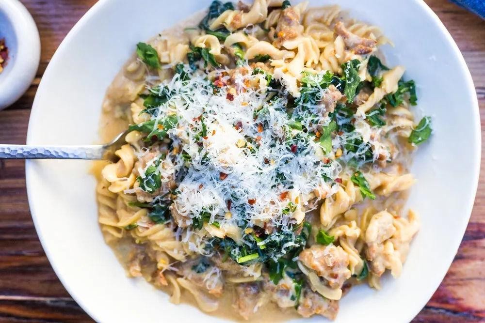 Creamy Sausage and Sundried Tomato Fusilli