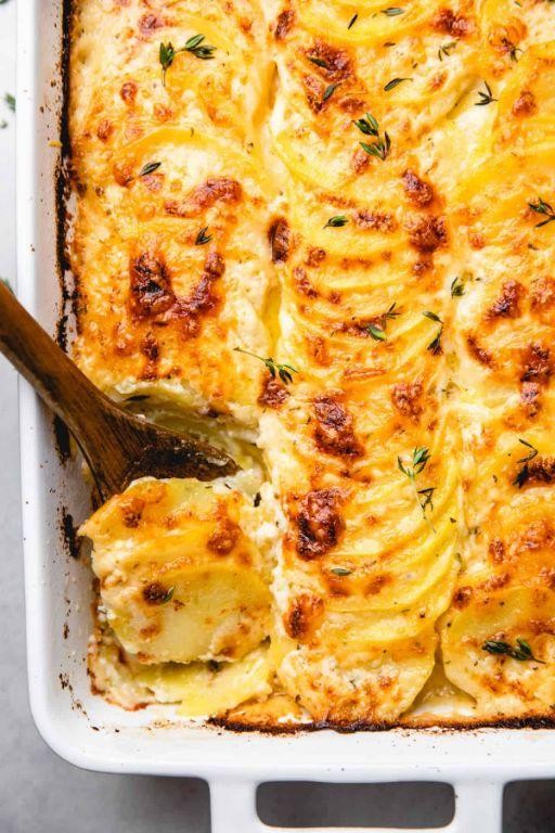 Creamy Scalloped Potatoes with Gruyere