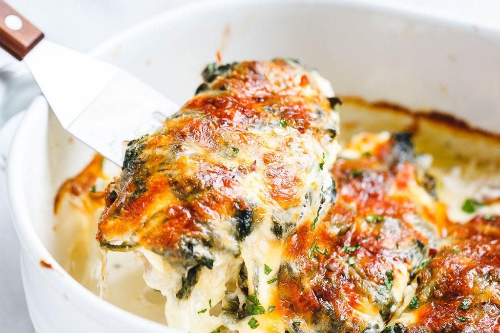 Creamy Spinach and Mozzarella Chicken Tenderloin Casserole
