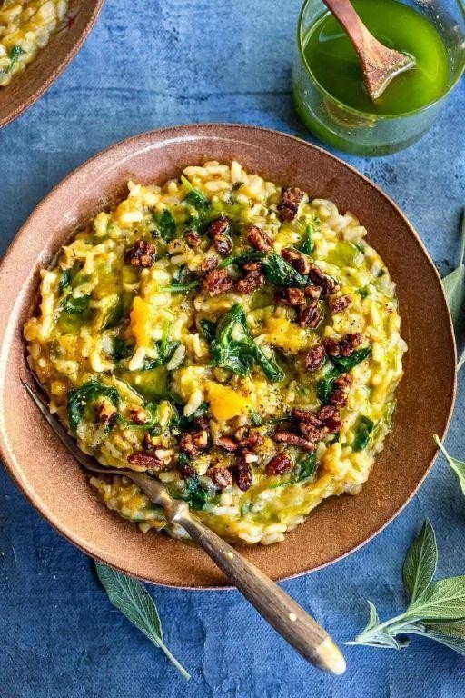 Creamy Squash and Spinach Risotto