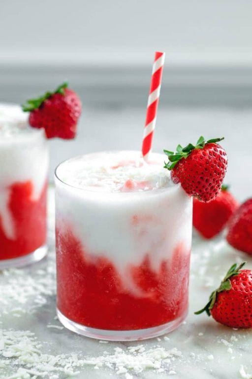 Creamy Strawberry Coconut Slush
