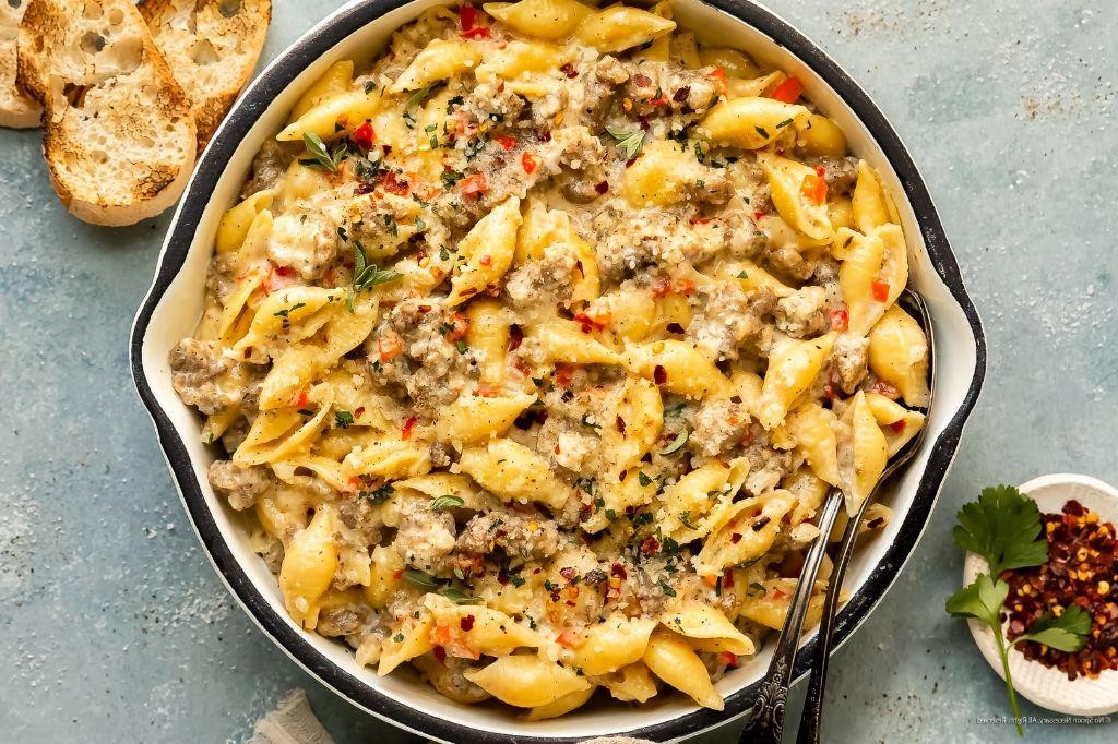Creamy Summer Sausage Pasta Bake