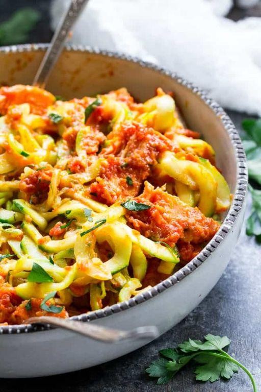 Creamy Sun-Dried Tomato Chicken Zucchini Pasta