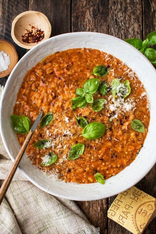 Creamy Tomato and Basil Risotto