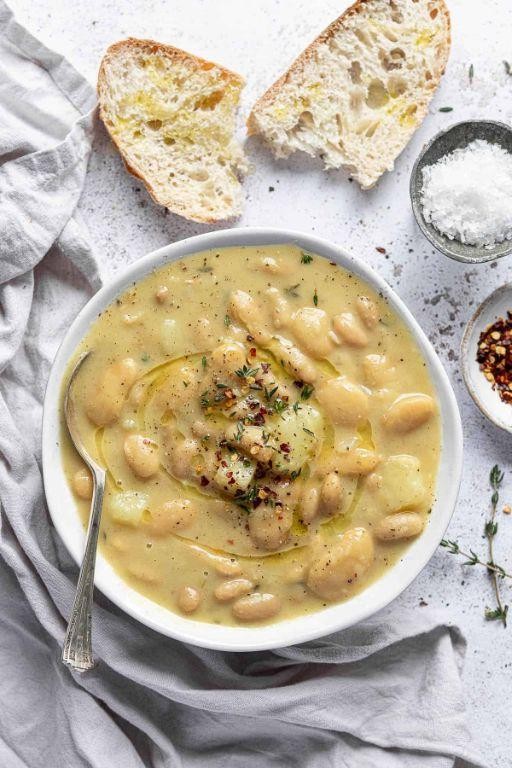 Creamy Vegan Great Northern Bean Soup