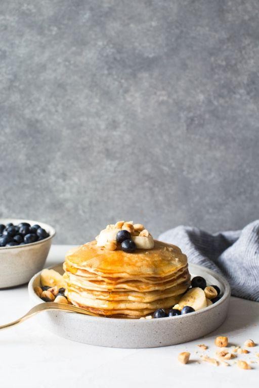 Creme Fraiche Pancakes with Fresh Berries