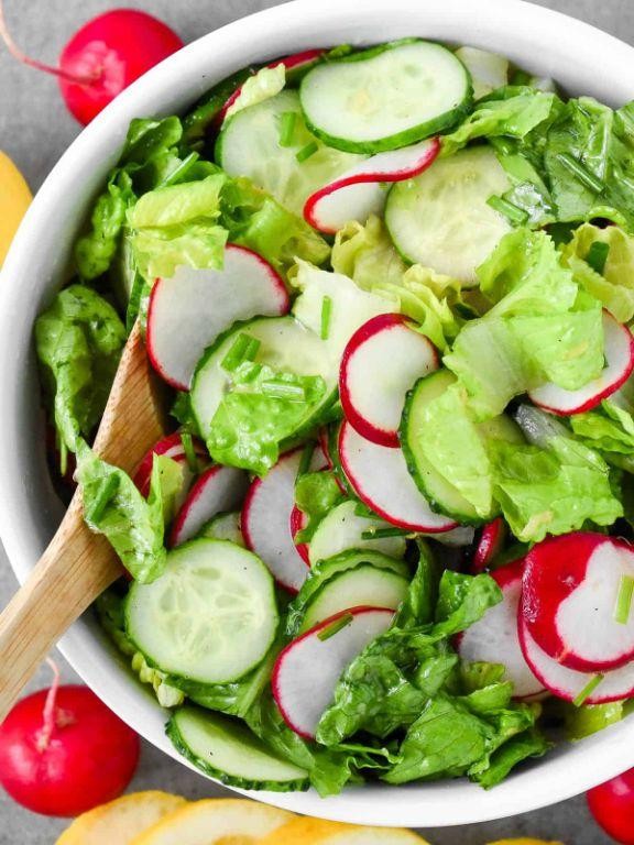 Crisp Radish and Cucumber Salad with Lemon Vinaigrette