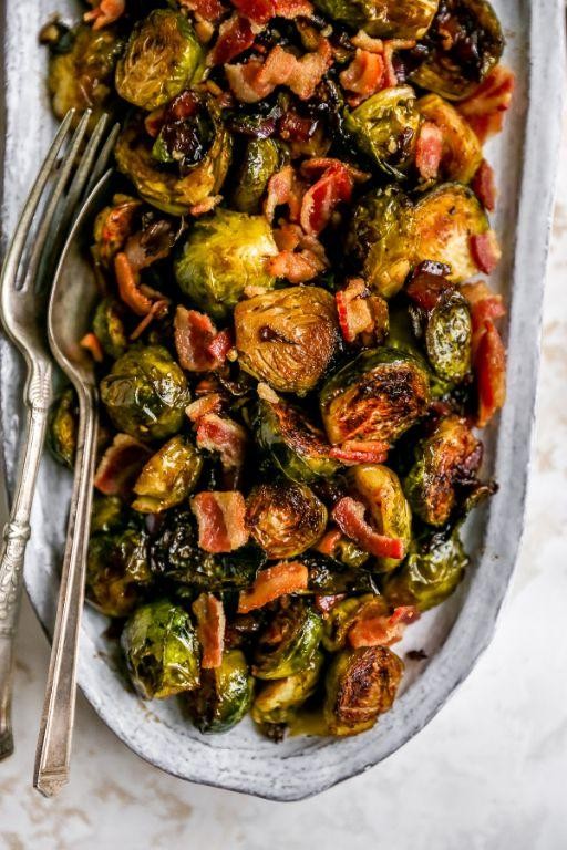 Crispy Bacon Balsamic Brussel Sprouts