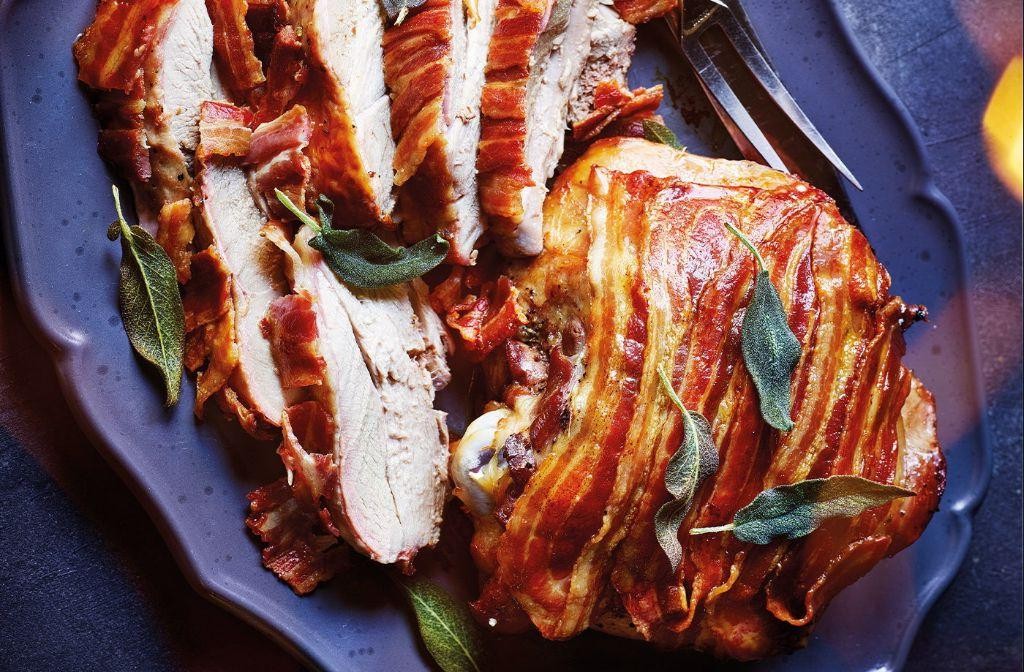 Crispy Bacon-Wrapped Turkey Thighs