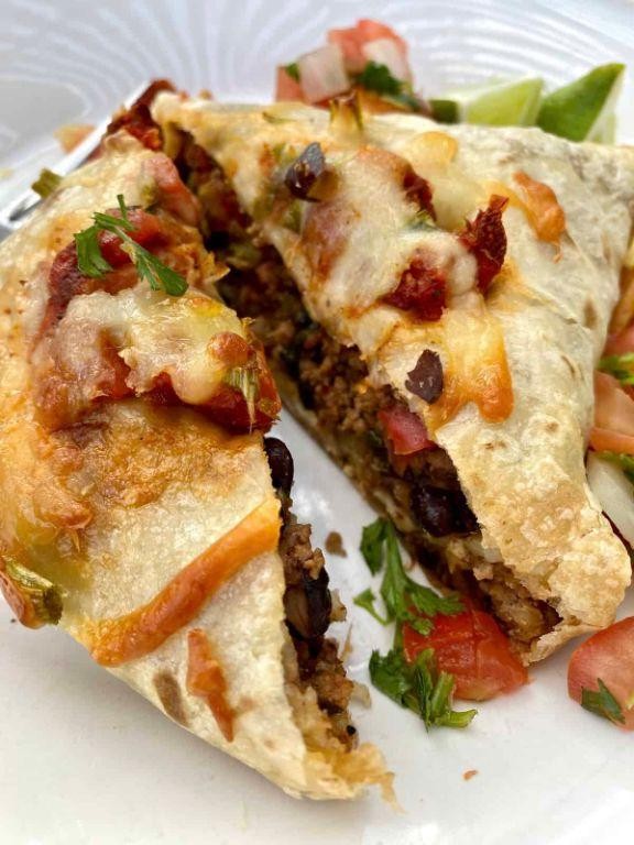 Crispy Baked Beef Burrito