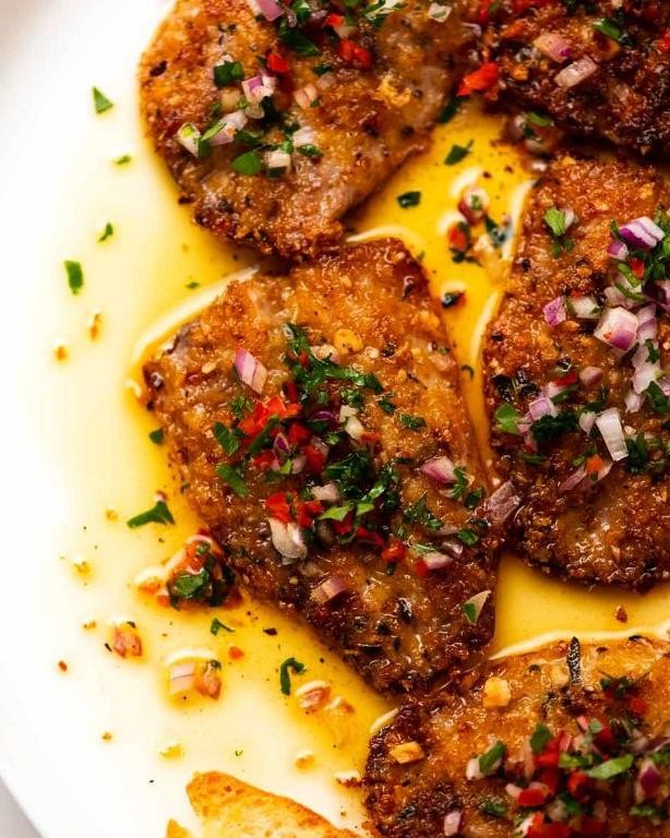 Crispy Baked Sardines with Parmesan and Herbs