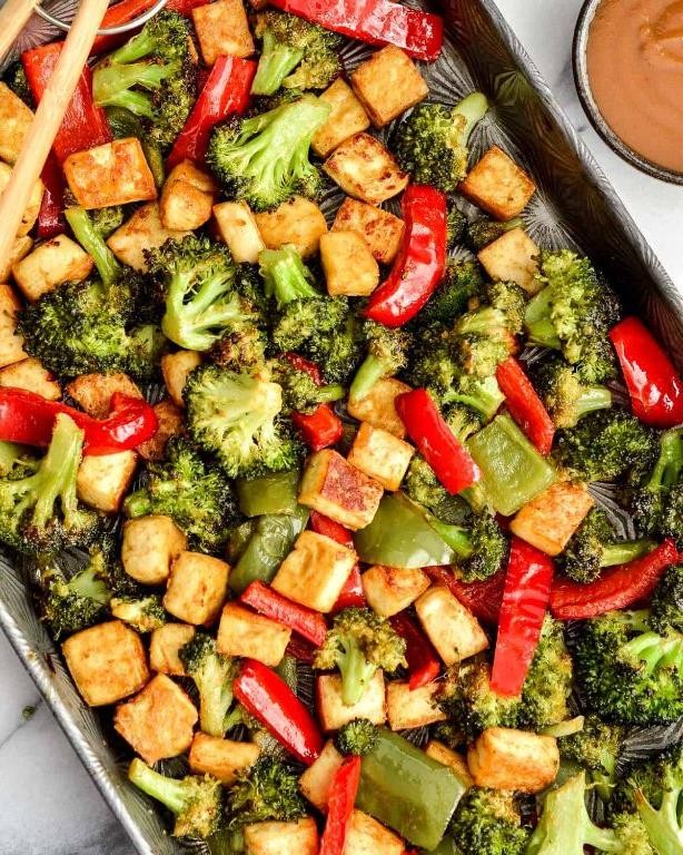 Crispy Baked Tofu with Veggies