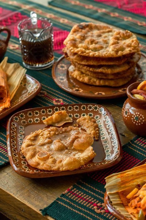 Crispy Buñuelos with Piloncillo Syrup