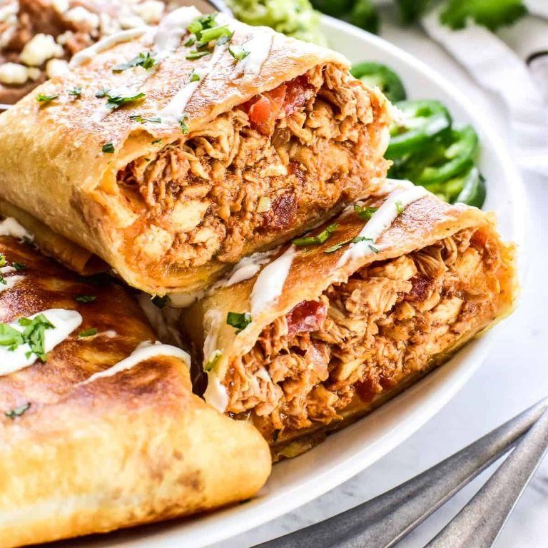 Crispy Chicken Chimichangas