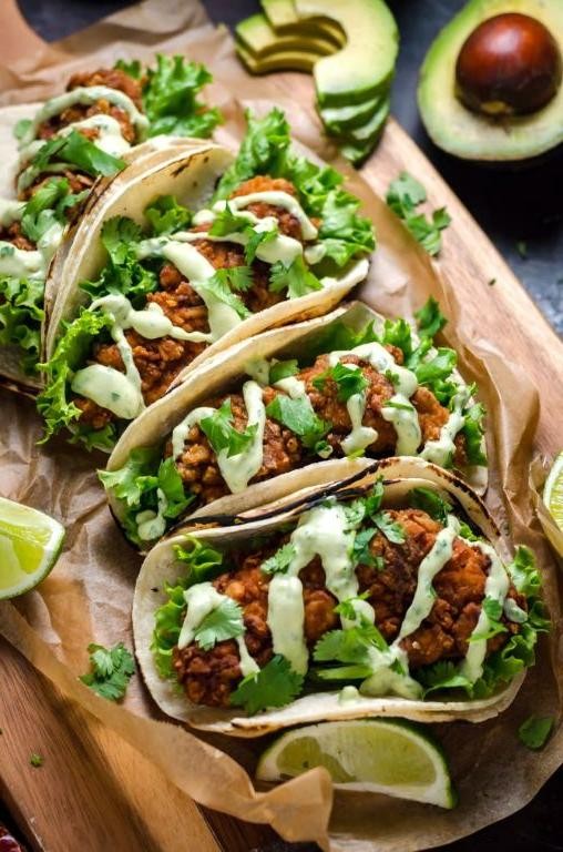 Crispy Chicken and Avocado Tacos