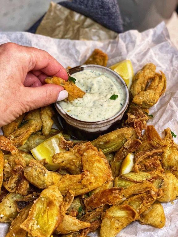 Crispy Fried Artichoke Hearts