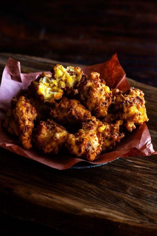 Crispy Hominy Fritters with Spicy Aioli