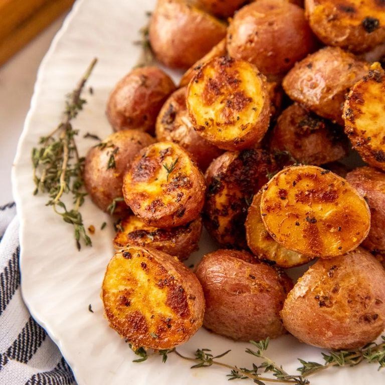 Crispy Honey Mustard Roast Potatoes