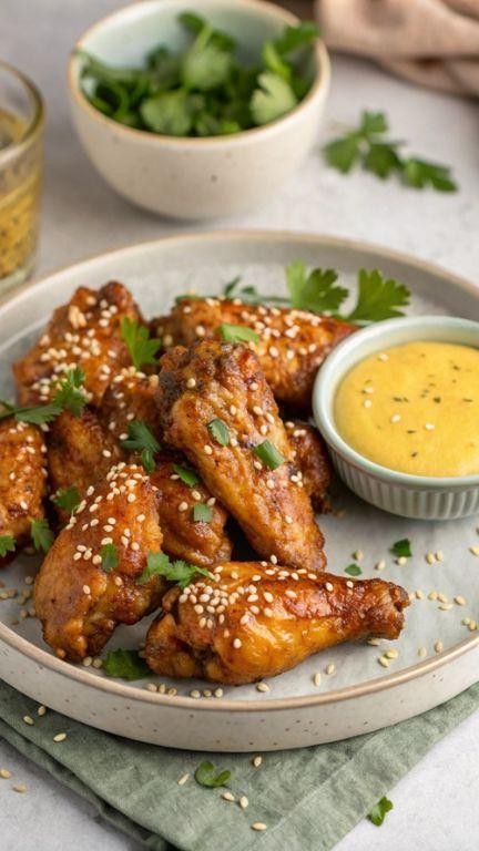 Crispy Honey Mustard Slow Cooker Chicken Wings