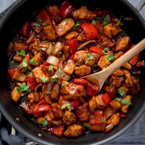Crispy Pineapple Crushed Chicken Stir-Fry