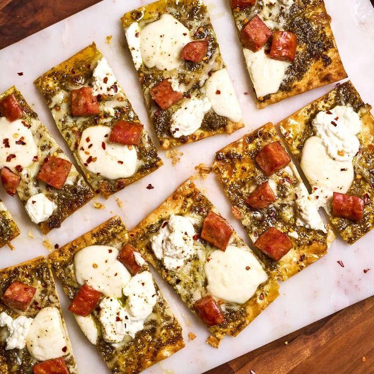 Crispy Sausage and Herb Flatbread