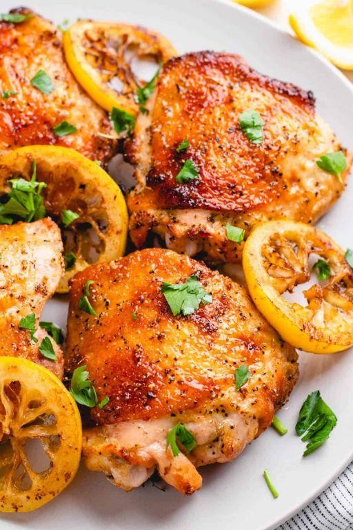 Crispy Skin Lemon Pepper Chicken Thighs