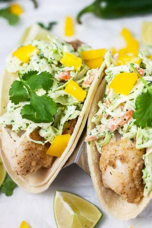 Crispy Snapper Tacos with Lime Slaw