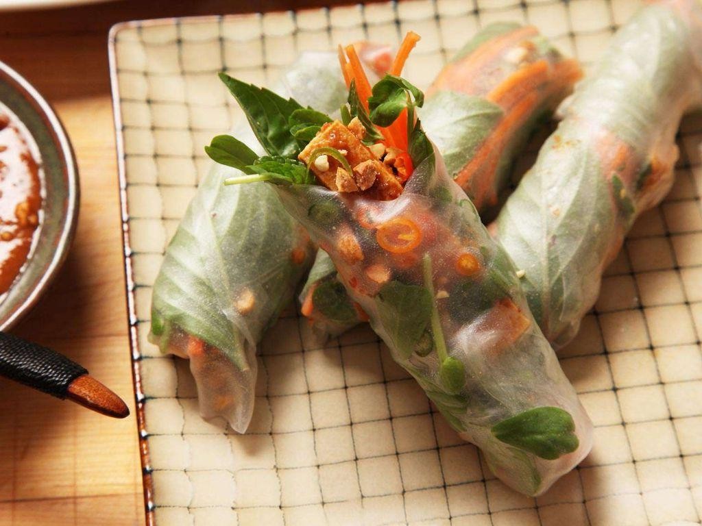 Crispy Tofu Spring Rolls