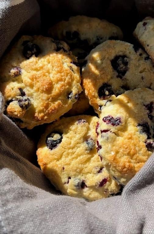 Crispy Wild Blueberry Scones
