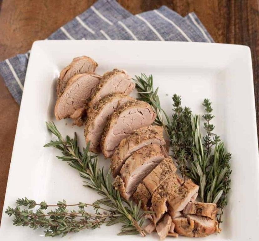 Crock Pot Herb and Garlic Pork Tenderloin