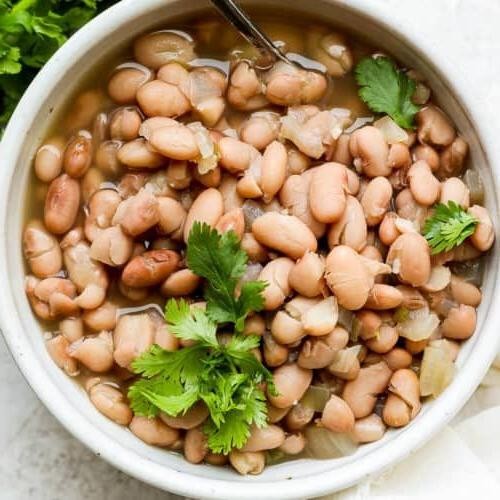 Crock Pot Pinto Beans with Fresh Herb Vinaigrette