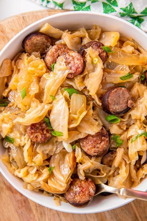 Crock Pot Smoked Sausage and Cabbage Delight
