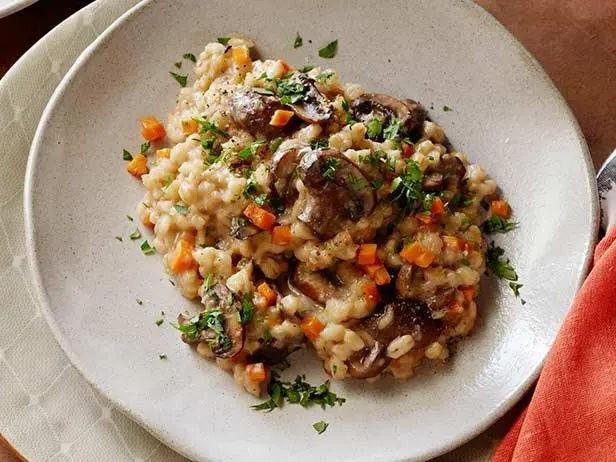 Crockpot Barley and Mushroom Risotto