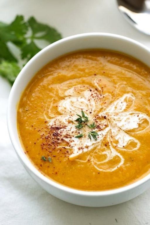 Crockpot Butternut Squash and Carrot Bisque