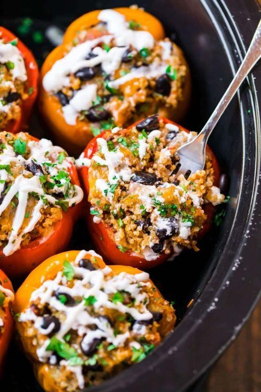 Crockpot Stuffed Bell Peppers