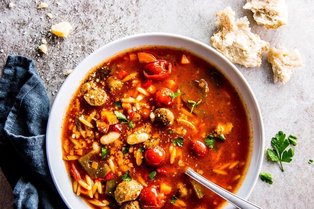 Crockpot Tuscan Sausage and White Bean Stew