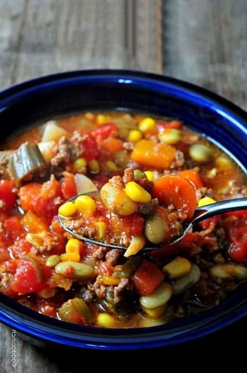Crockpot Vegetable Soup for Campgrounds