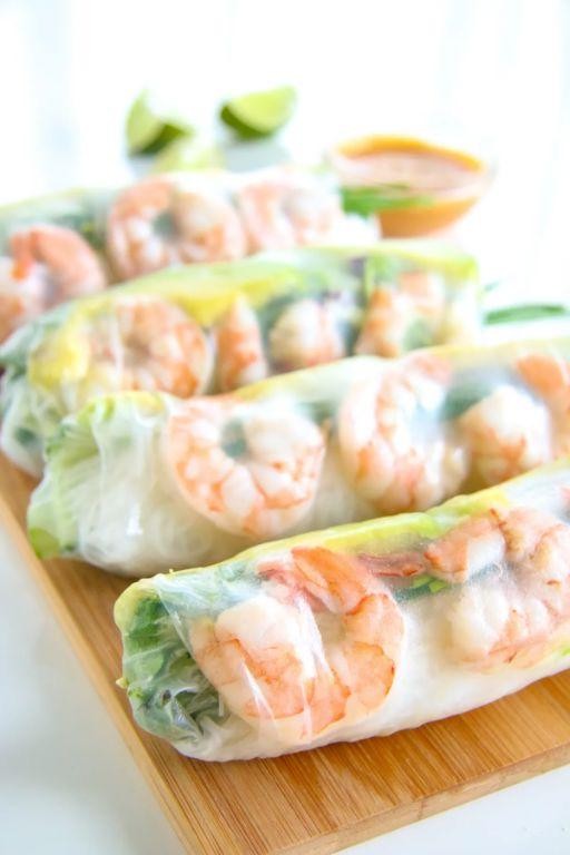 Crunchy Avocado and Shrimp Spring Rolls