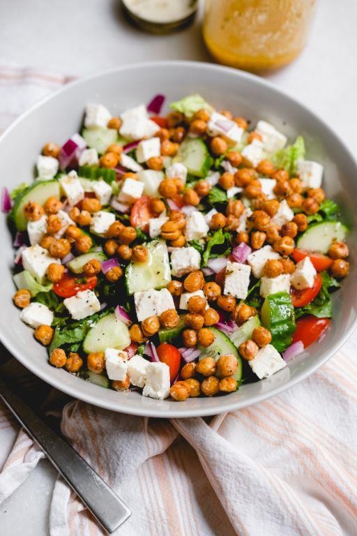 Crunchy Chickpea Greek Salad