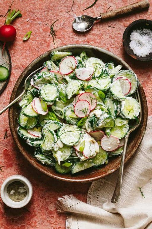 Crunchy Cucumber and Radish Mayonnaise Mix
